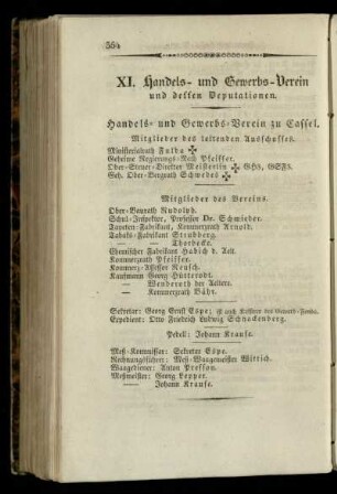 Handels- und Gewerbe-Verein und dessen Deputationen