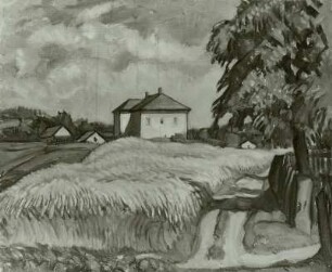 Häuser im Kornfeld