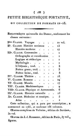 Petite Bibliothèque Portative, Ou Collection De Formats in - 18.