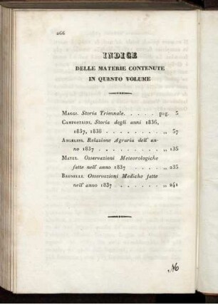 Indice Delle Materie Contenute in Questo Volume