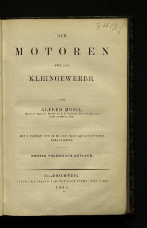 Die Motoren für das Kleingewerbe