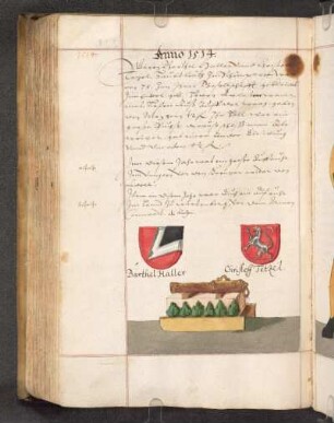 Wappen Barthel Haller, Christoff Tetzel; Hölle: Kanone zum Verschießen alter Weiber