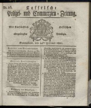 Nr. 16, Sonnabend den 24sten Februar. 1821