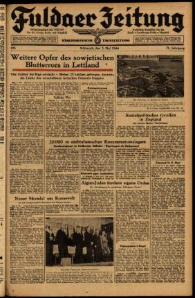 Ausgabe vom Mittwoch, den 03. Mai 1944.