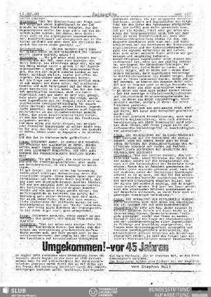 Umgekommen! - vor 45 Jahren