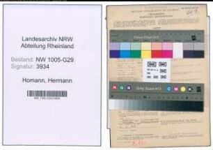 Entnazifizierung Hermann Homann , geb. 25.06.1900 (Bahninspektor)