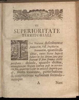 De Superioritate Territoriali.
