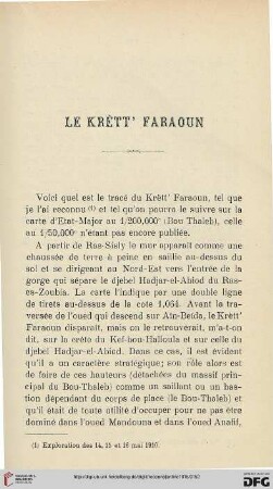 Sér. 5: Le Krètt Faraoun