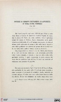 41: Notizie di recenti trovamenti di antichità in Roma e nel Suburbio, [29]