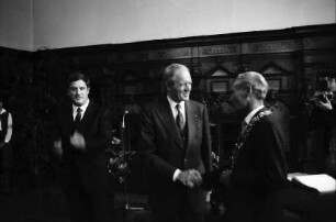 Freiburg: Rathaus, im Ratsaal, Minister, Carstens, Oberbürgermeister