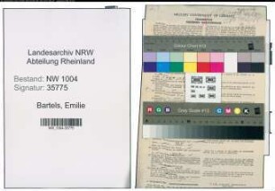 Entnazifizierung Emilie Bartels , geb. 19.08.1910 (Postassistentin)