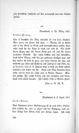 197 Wandsbeck, d. 5. April 1811