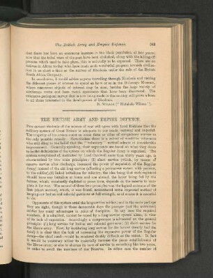 The British Army And Empire Defence.