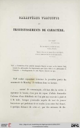 Caractères travestis et travestissements de caractère