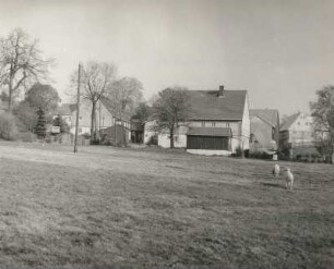Olbernhau-Dörnthal, Hauptstraße 203, 207-209. Intarsienwerkstatt (ehemals VEB Möbelwerk Erzgebirge). Ansicht von Westen