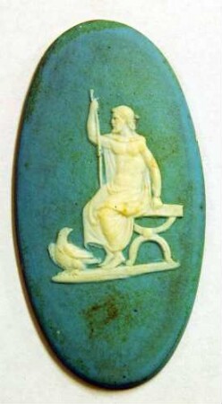 Plakette mit Relief des Jupiters mit seinem Adler