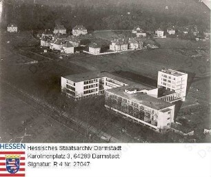 Dessau, Bauhaus / Luftaufnahme des Gesamtkomplexes
