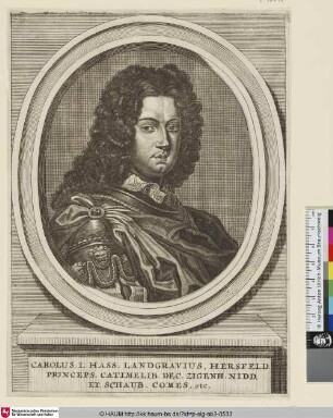 Carolus I. [Carl I. Landgraf von Hessen-Kassel]