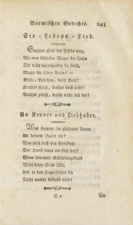 An Kenner und Liebhaber