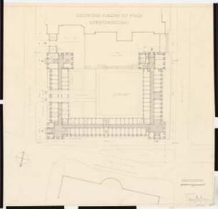 Schloss Posen, Posen Erweiterungsbau: Grundriss EG 1:200