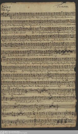 [Solo and coro:] Tenore. [Autograph]