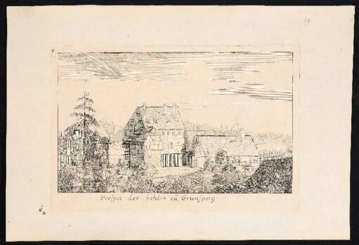 Prospect des Schlos zu Grünsperg. - Schloss Grünsberg, Grünsberg