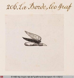 Exlibris des Grafen Leo von Laborde