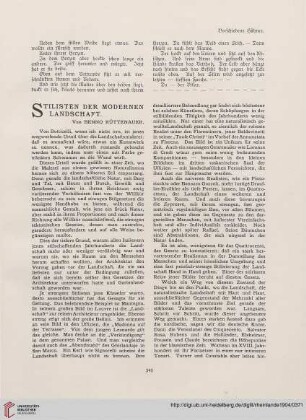 8: Stilisten der modernen Landschaft