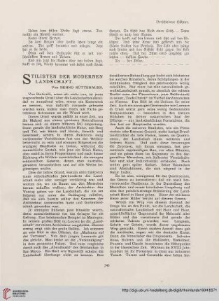 8: Stilisten der modernen Landschaft