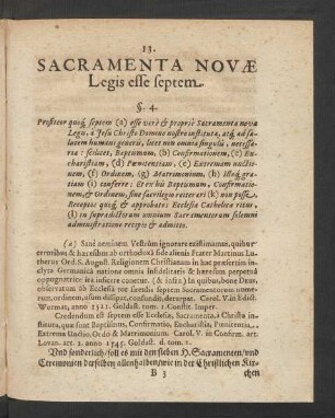 Sacramenta Novae Legis esse septem. §. 4.