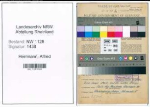 Entnazifizierung Alfred Herrmann , geb. 29.03.1903 (Polizist)