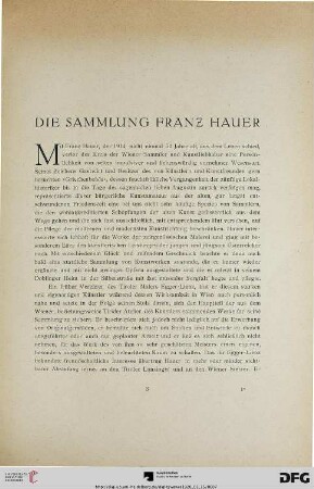 Die Sammlung Franz Hauer