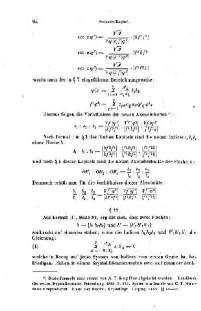 § 12.-13. Senkrecht auf einander stehende Flächen und Kanten.