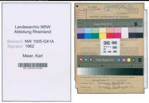 Entnazifizierung Karl Meier , geb. 17.09.1919 (Bahnanwaerter)