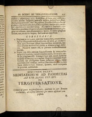 943-953, Spec. 625. De Tergiversatione