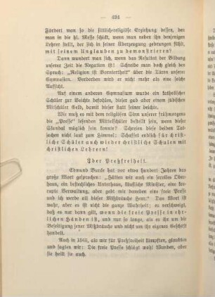 Über Preßfreiheit.