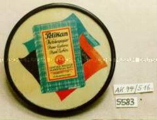 Taschenspiegel mit Werbeaufdruck "Pelikan Kohlepapaier"