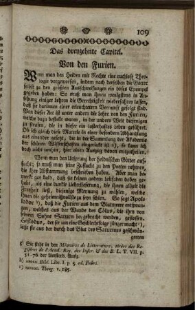 Das dreyzehnte Capitel. Von den Furien