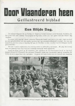 Door Vlaanderen heen - geïllustreerd bijblad: Een Blijde Dag