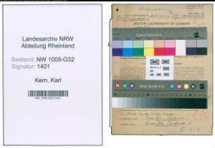 Entnazifizierung Karl Kern , geb. 03.12.1894 (Medizinalrat)