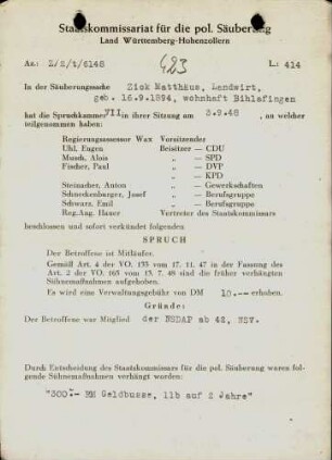 Zick, Matthäus