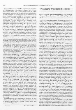 Praktische Theologie: Seelsorge