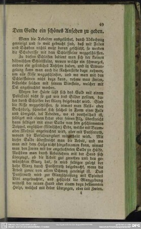 Dem Golde ein schönes Ansehen zu geben