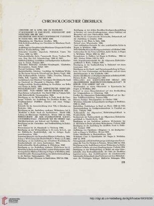 Chronologischer Überblick