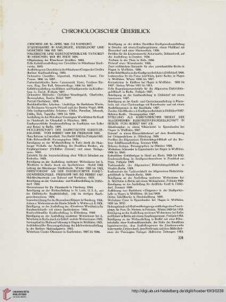 Chronologischer Überblick