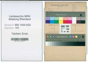 Entnazifizierung Ernst Teichert , geb. 07.11.1902 (Bergmann)