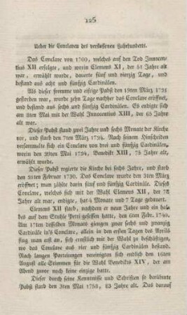 125-127 Ueber die Conclaven des verflossenen Jahrhunderts