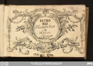 Patronis. Fautoribus et Amicis Sacrum : Stammbuch Johann Gottfried von Toepfer