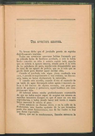 Una aventura amorosa.