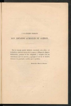 [Dedicatoria] A mi querido hermano don Eduardo Aurioles de Aleson